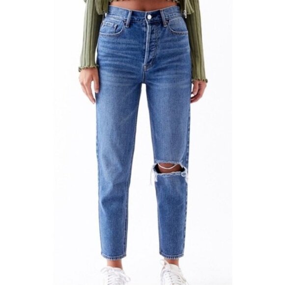 PacSun Ultra High Rise Slim Jeans Button Fly MEDIUM WASH SZ 26 - Picture 1 of 6